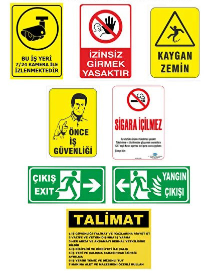 Uyarı levhaları hazırlanması